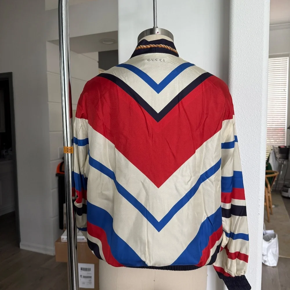 GUCCI‎ Men's Resort Exclusive Silk JACKET MONOGRAM SUPREME, Item 739750